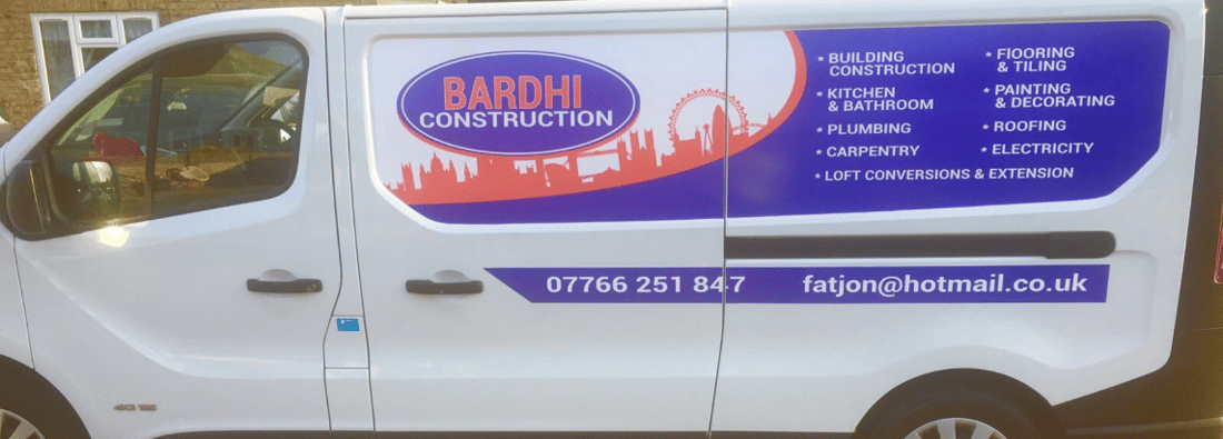 Main header - "Bardhi Construction"