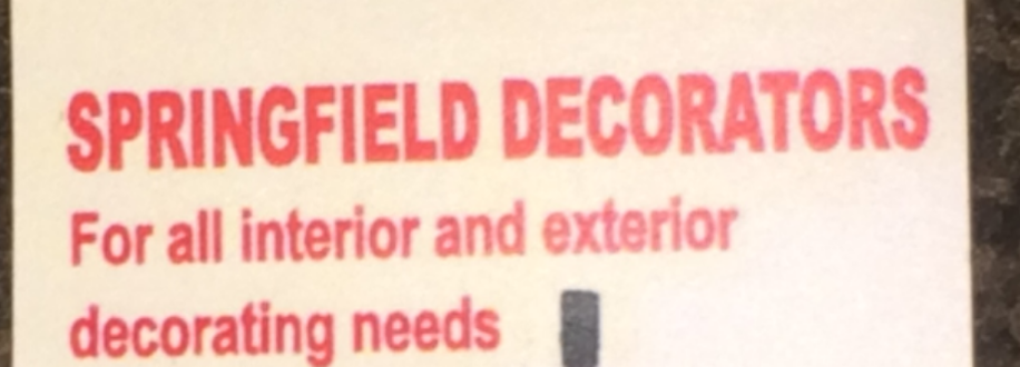 Main header - "Springfield decorators"