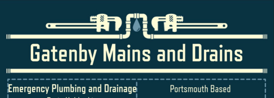 Main header - "Gatenby Mains and Drains"