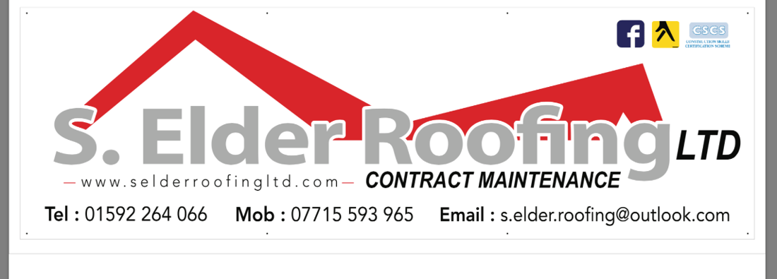 Main header - "S.Elder roofing"