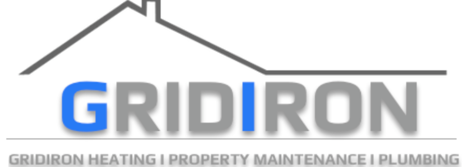 Main header - "Gridiron I Heating I Property Maintenance I Plumbing"