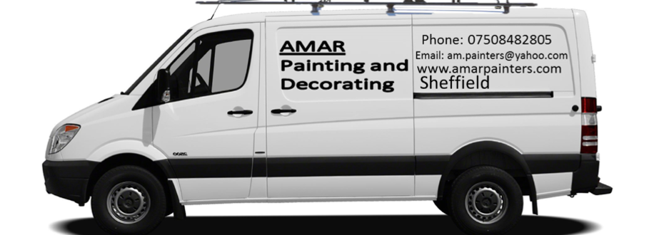 Main header - "AMAR painting and decorating"