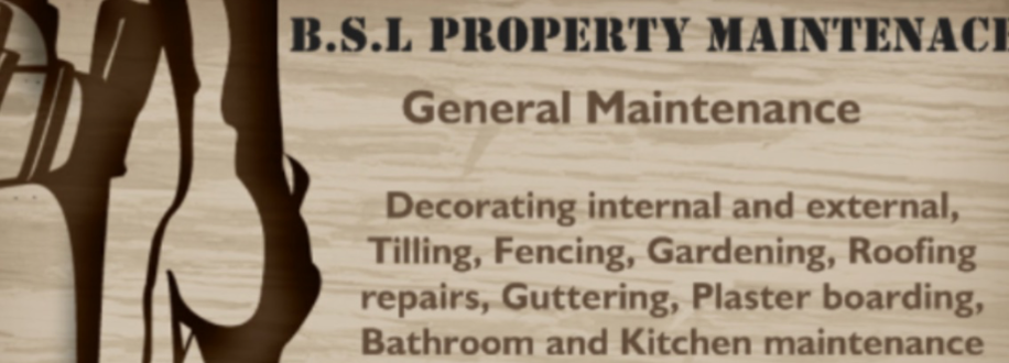 Main header - "BSl property maintaince"