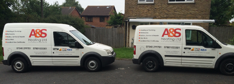 Main header - "A&S Heating ltd"