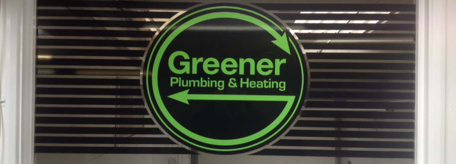 Main header - "greener plumbing ltd"