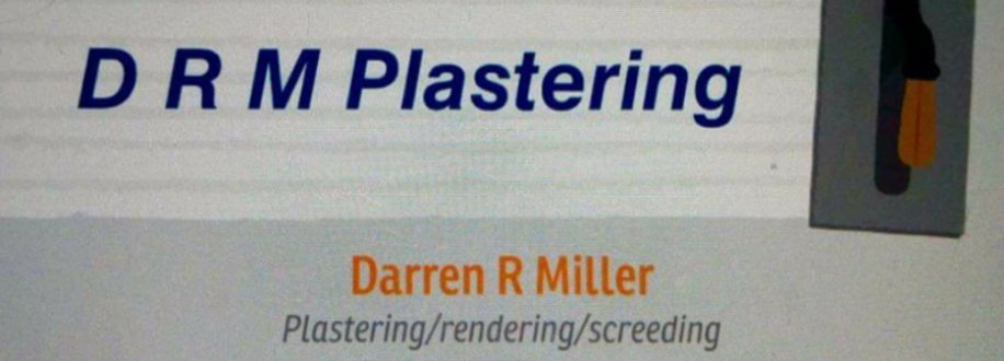 Main header - "D R M Plastering"