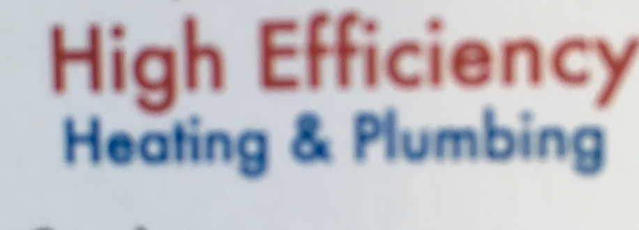 Main header - "High efficiency heating & plumbing limited"