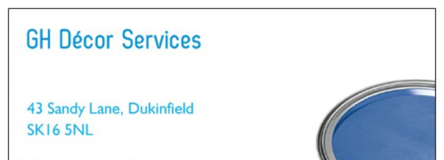 Main header - "GH Decor Services"