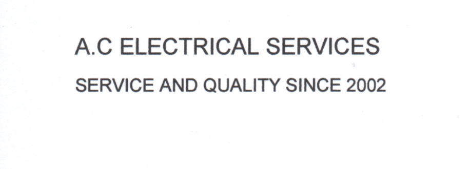 Main header - "a.c. electricial services"