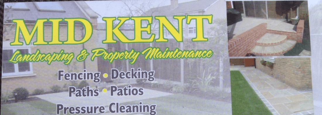 Main header - "Mid Kent Landscaping & Property Maintenance"