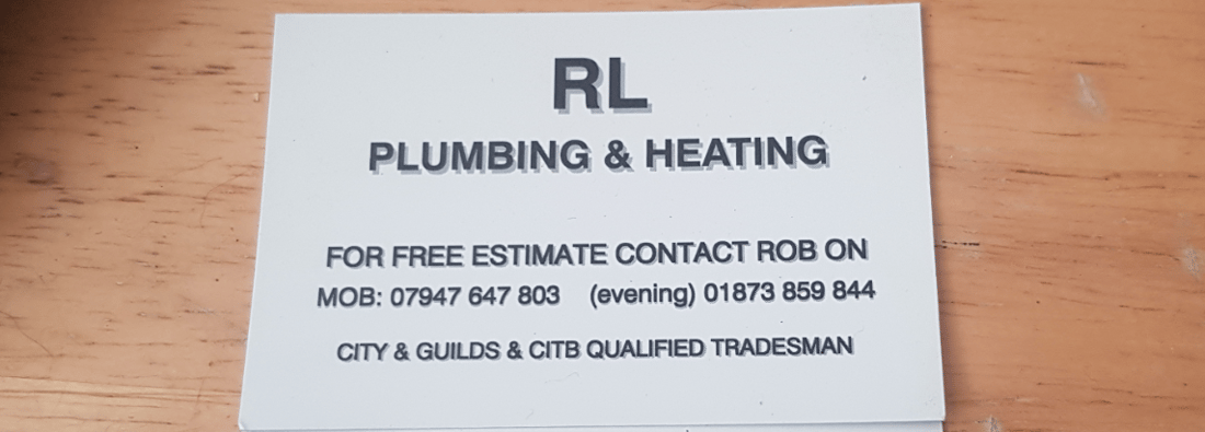 Main header - "RL Plumbing & Heating"