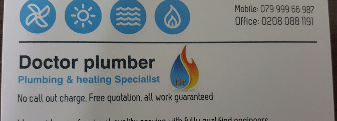 Main header - "doctor plumber"