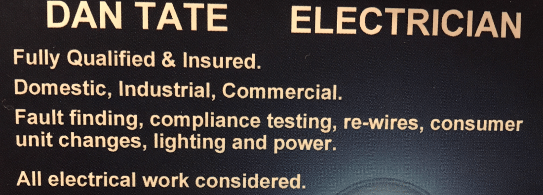 Main header - "Dan Tate Electrical"