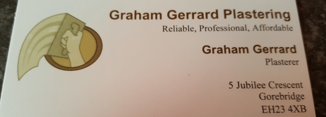 Main header - "Graham Gerrard Plastering"
