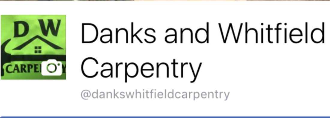 Main header - "Danks and Whitfield Carpentry"