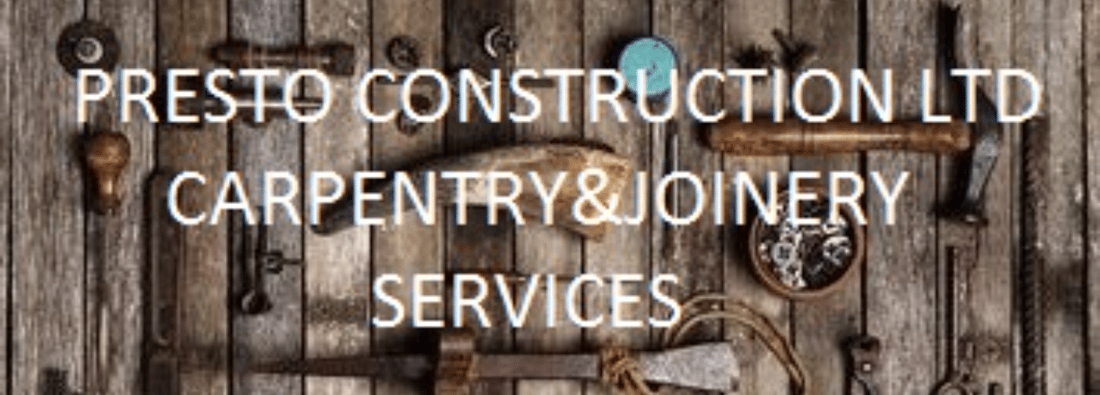 Main header - "PRESTO CONSTRUCTION LTD"