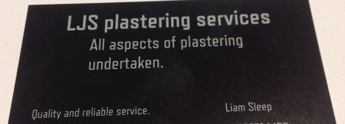 Main header - "L.J.S Plastering services"