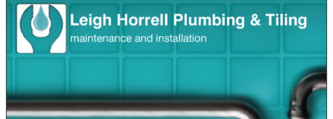 Main header - "Leigh Horrell Plumbing & Tiling"