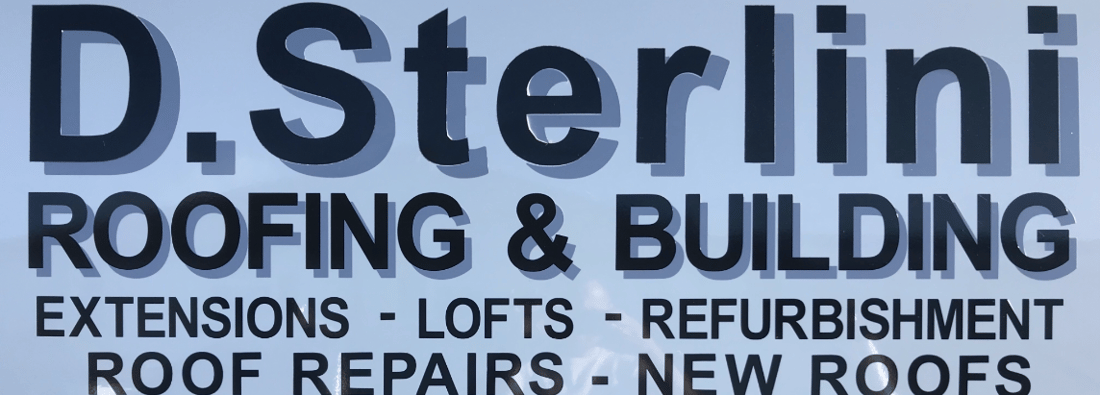 Main header - "D.Sterlini Roofing & Building"