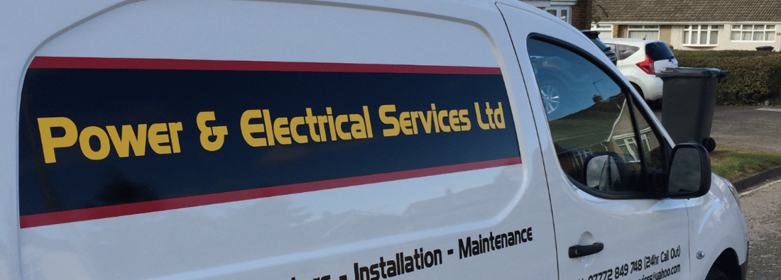 Main header - "Power & Electrical Services Ltd"