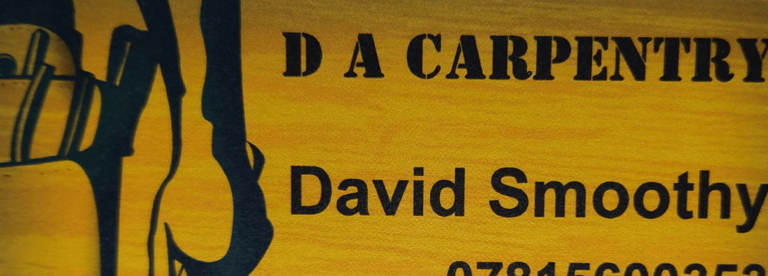 Main header - "D A Carpentry"