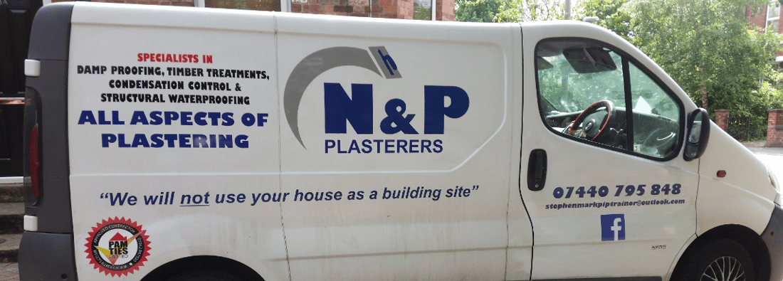 Main header - "N&P Plasterers Specialist DPC"