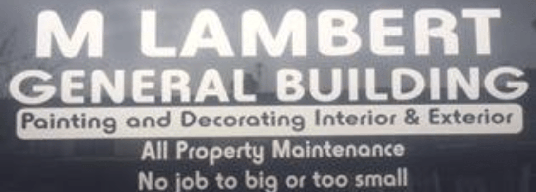 Main header - "Mark Lambert General Builders"