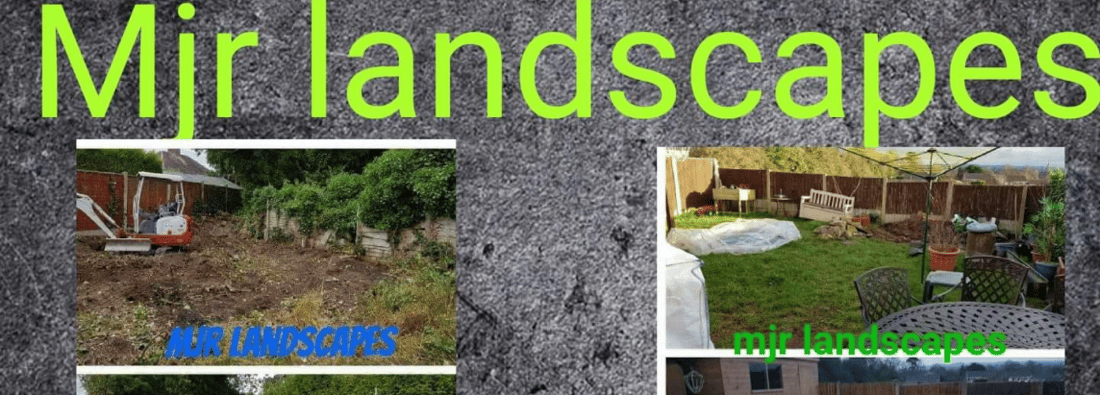 Main header - "M J R LANDSCAPES"