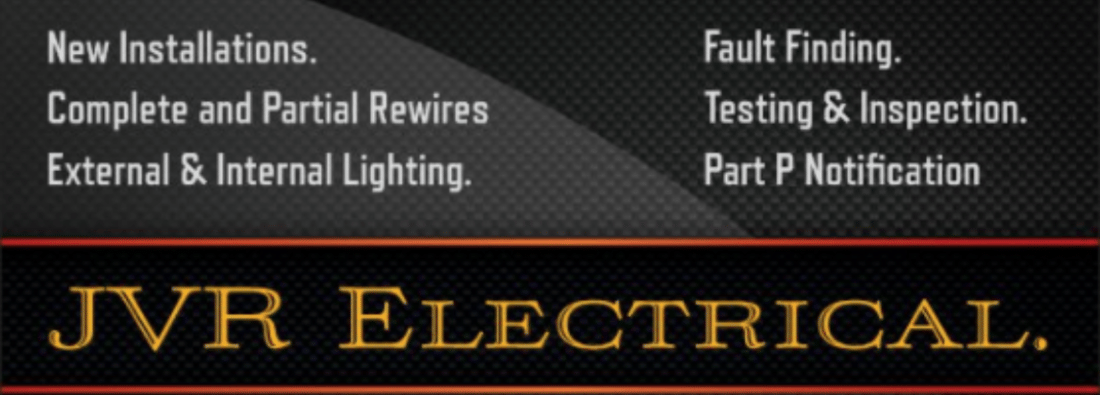 Main header - "JVR electrical"