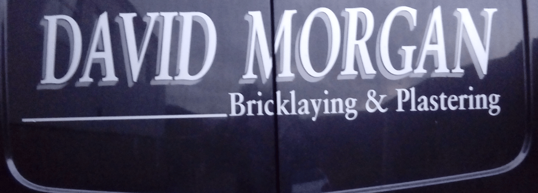 Main header - "DAVID MORGAN BRICKLAYING & PLASTERING"