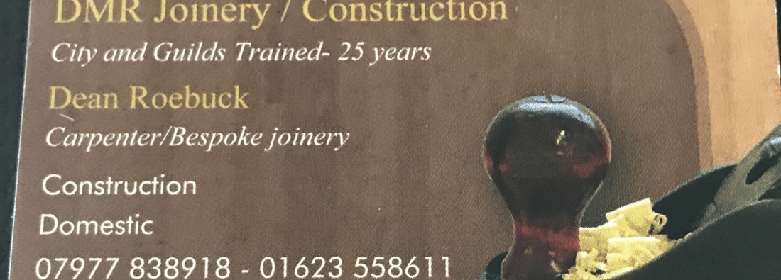 Main header - "DMR Joinery Services"