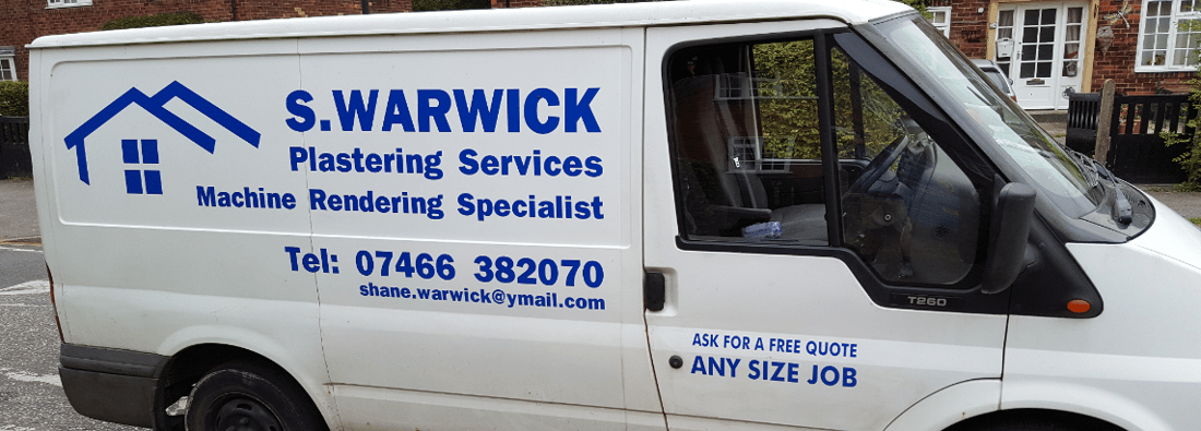 Main header - "SWARICK Plastering Services"