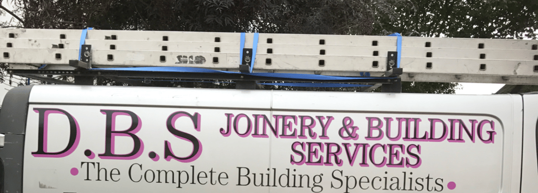 Main header - "DBS Joinery & Building Services"
