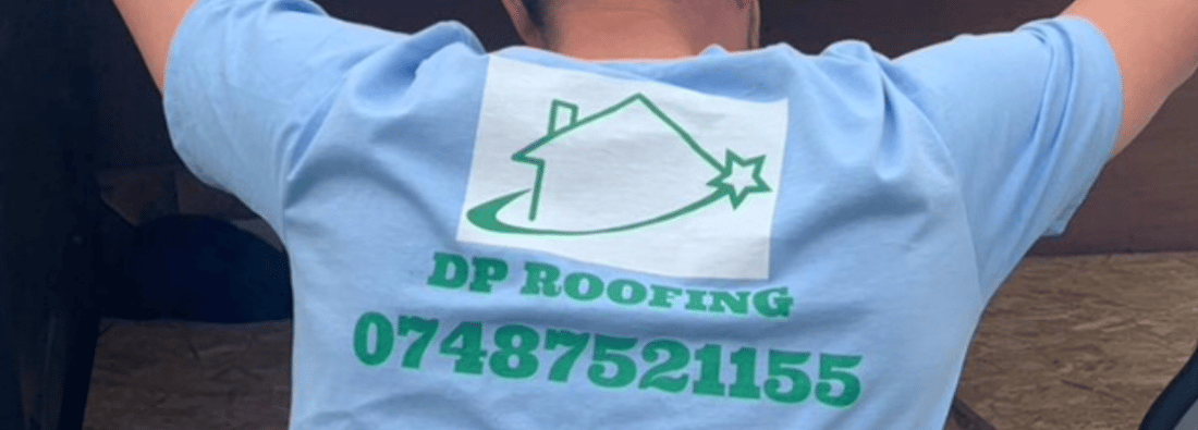 Main header - "DP Roofing Services"