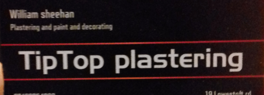Main header - "Tip Top Plasterers"