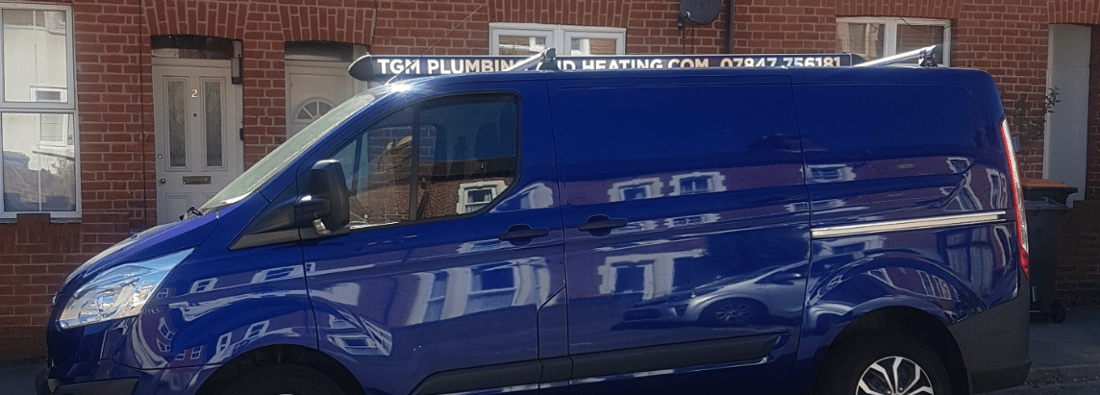 Main header - "T G M Plumbing Andheating Bedford"