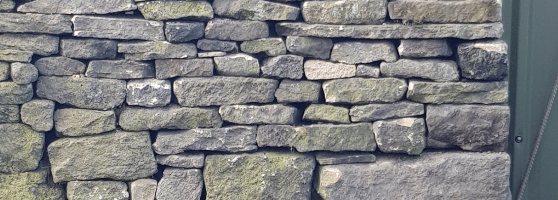 Main header - "R Priestley Drystone Walling & Groundworks Services"
