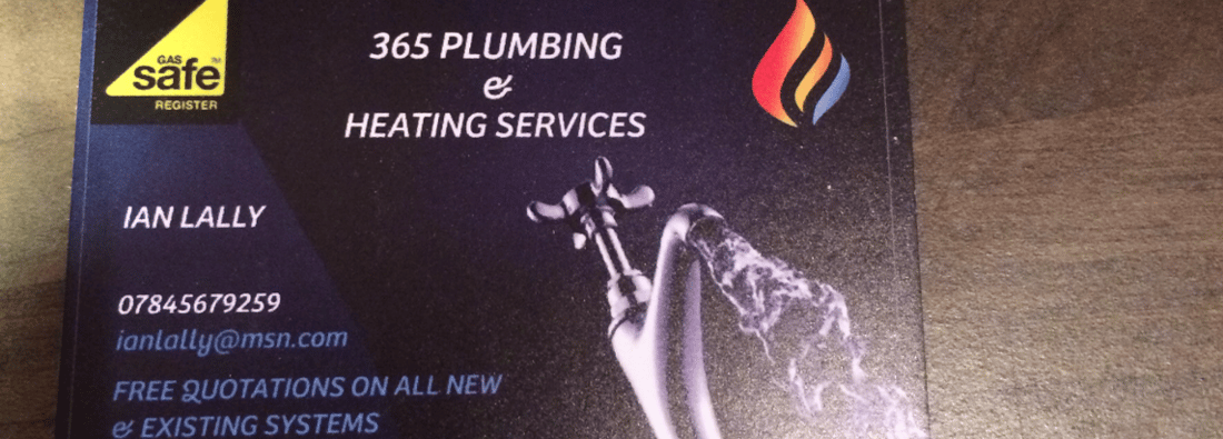 Main header - "365 PLUMBING & HEATING SERVICES LTD"