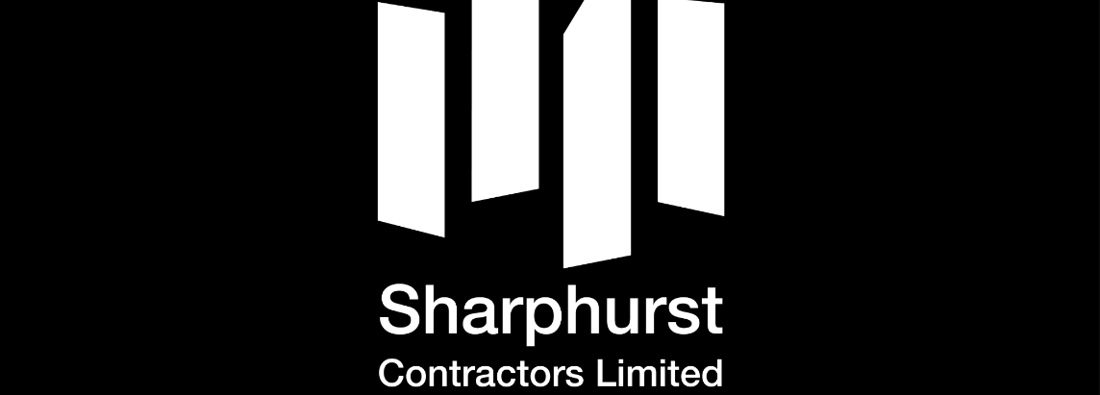 Main header - "SHARP HURST CONTRACTORS"