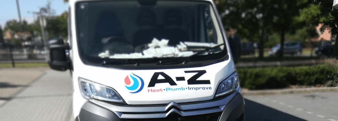 Main header - "A TO Z HEATING, PLUMBING AND HOME IMPROVEMENTS"