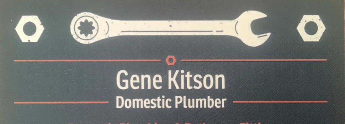 Main header - "Gene Kitson Plumbing"