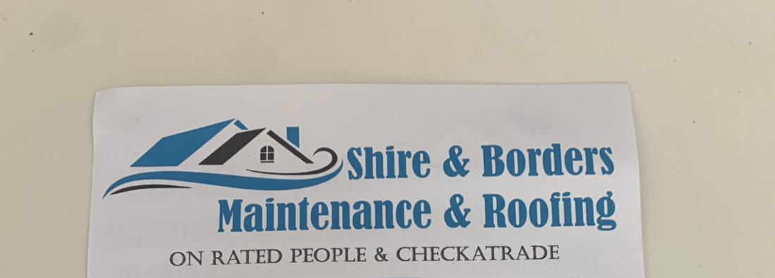 Main header - "Shire and Borders Maintenance and Roofing"