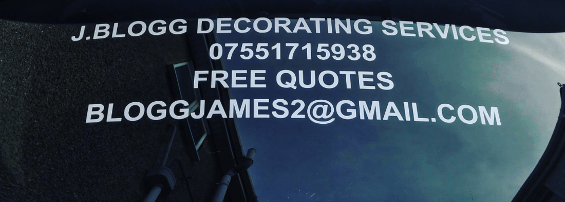 Main header - "J. Blogg Decorating Services"