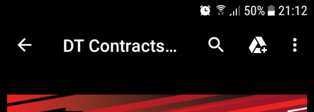 Main header - "DT Contracts"