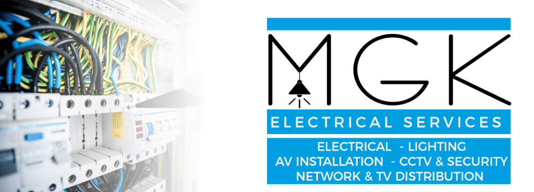 Main header - "MGK Electrical Services"
