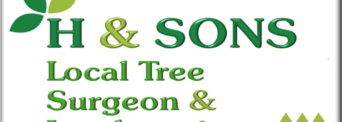 Main header - "H & Sons Local Tree & Garden Services"