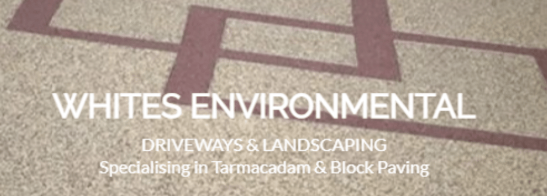 Main header - "Whites Environmental Driveways & Landscaping"