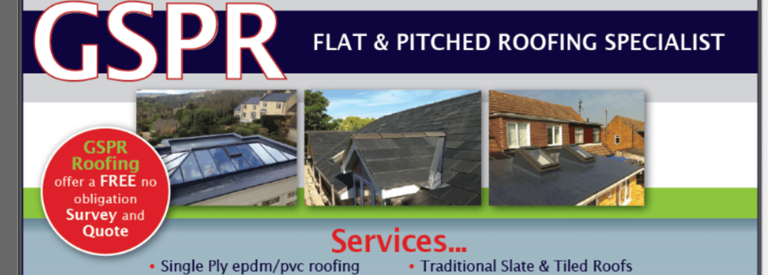 Main header - "GSPR Roofing"