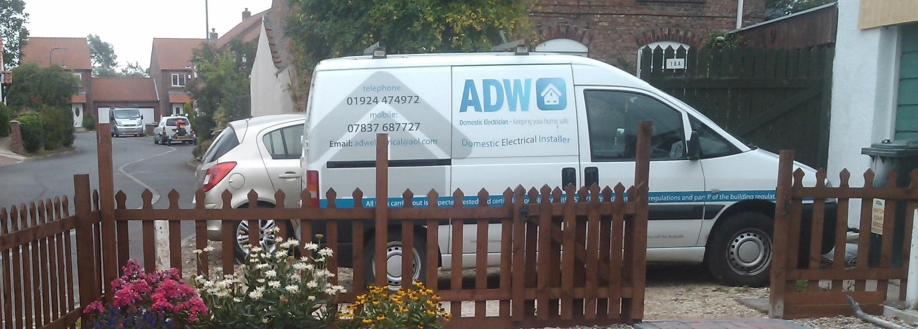 Main header - "A D W DOMESTIC ELECTRICAL"