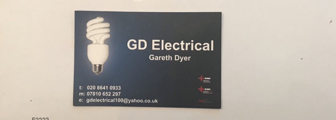 Main header - "G D Electrical"